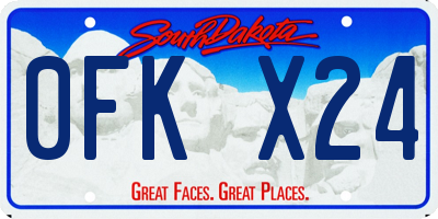 SD license plate 0FKX24