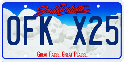 SD license plate 0FKX25