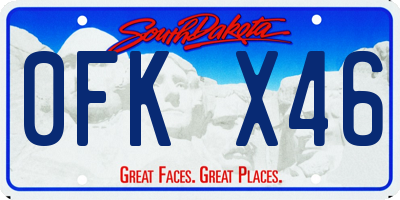 SD license plate 0FKX46