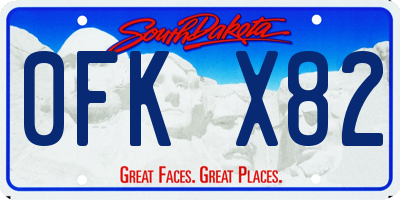 SD license plate 0FKX82