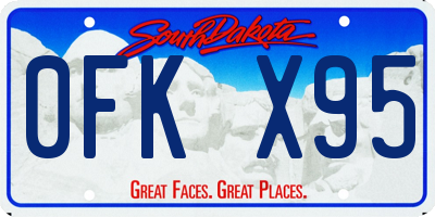 SD license plate 0FKX95