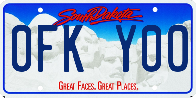 SD license plate 0FKY00