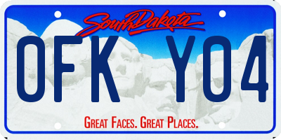 SD license plate 0FKY04
