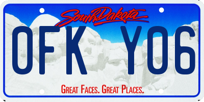 SD license plate 0FKY06