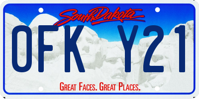 SD license plate 0FKY21