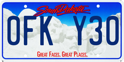 SD license plate 0FKY30