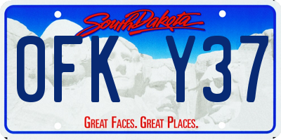 SD license plate 0FKY37