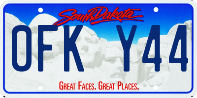SD license plate 0FKY44