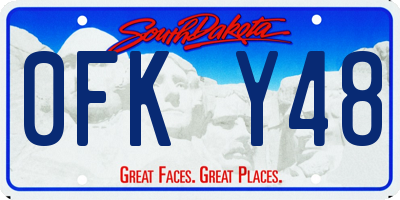SD license plate 0FKY48