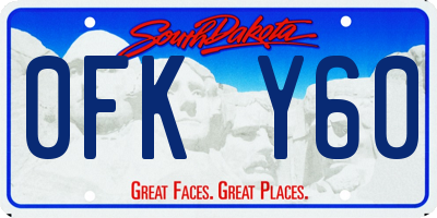 SD license plate 0FKY60