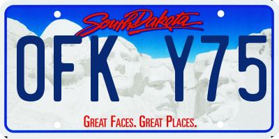 SD license plate 0FKY75
