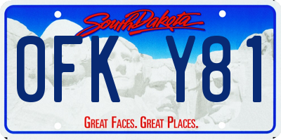 SD license plate 0FKY81