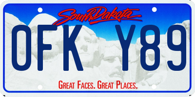 SD license plate 0FKY89