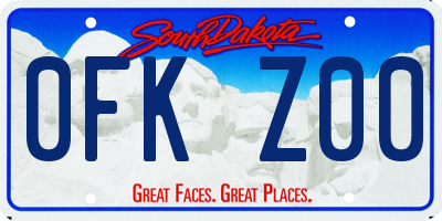 SD license plate 0FKZ00