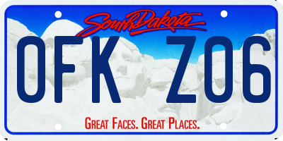 SD license plate 0FKZ06