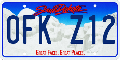 SD license plate 0FKZ12