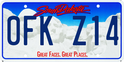 SD license plate 0FKZ14