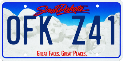 SD license plate 0FKZ41