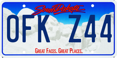 SD license plate 0FKZ44