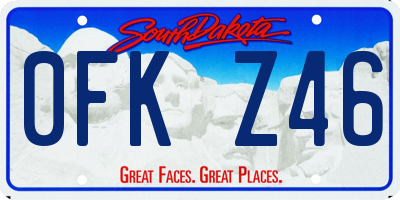 SD license plate 0FKZ46