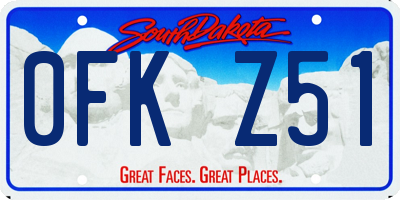 SD license plate 0FKZ51