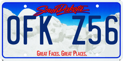 SD license plate 0FKZ56