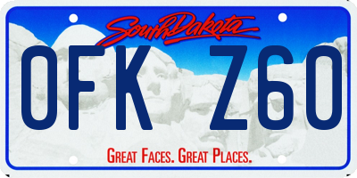 SD license plate 0FKZ60