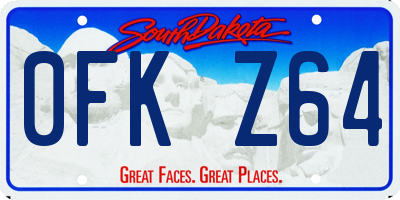 SD license plate 0FKZ64