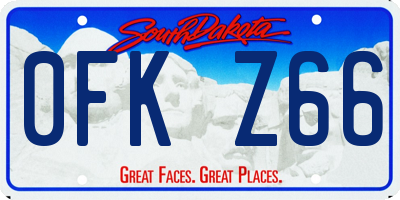 SD license plate 0FKZ66