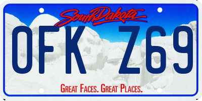 SD license plate 0FKZ69