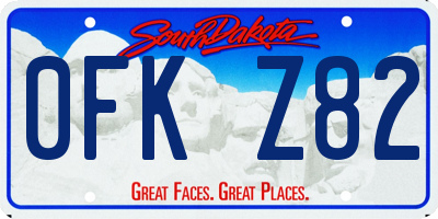 SD license plate 0FKZ82
