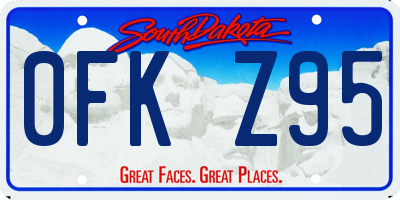 SD license plate 0FKZ95