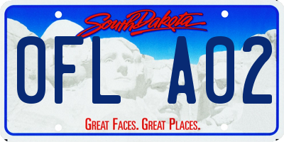 SD license plate 0FLA02