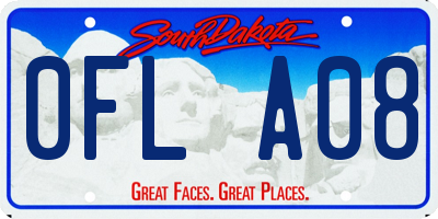 SD license plate 0FLA08