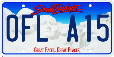 SD license plate 0FLA15