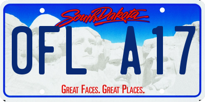SD license plate 0FLA17