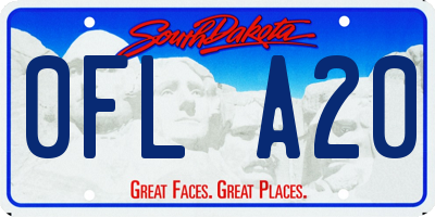 SD license plate 0FLA20