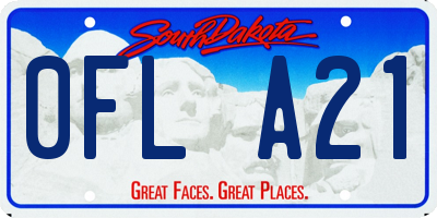 SD license plate 0FLA21
