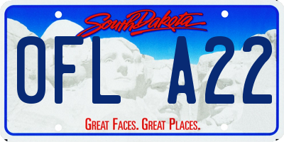 SD license plate 0FLA22