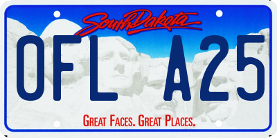 SD license plate 0FLA25