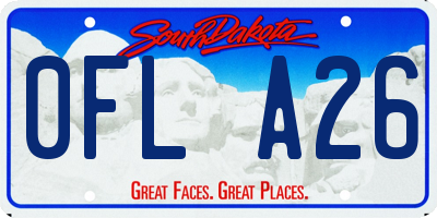 SD license plate 0FLA26