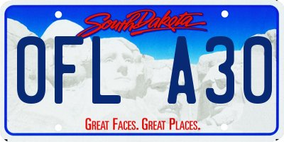 SD license plate 0FLA30