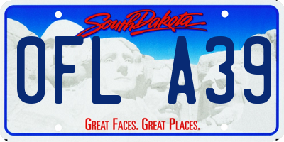 SD license plate 0FLA39
