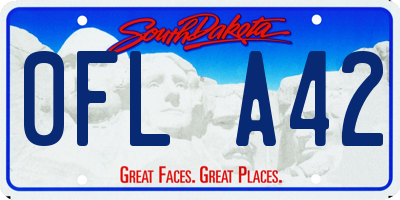 SD license plate 0FLA42