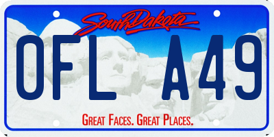 SD license plate 0FLA49