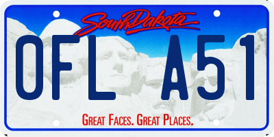 SD license plate 0FLA51