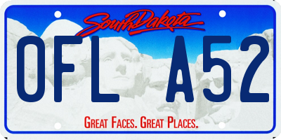 SD license plate 0FLA52