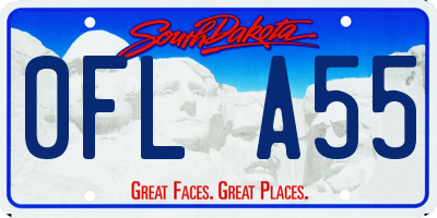 SD license plate 0FLA55