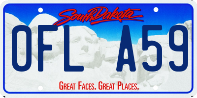 SD license plate 0FLA59