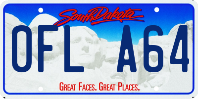 SD license plate 0FLA64